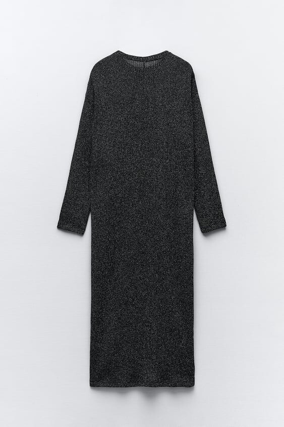 knee length dresses for ladies Suki Metallic Knit Maxi Dress / Gold | Meshki main image 0