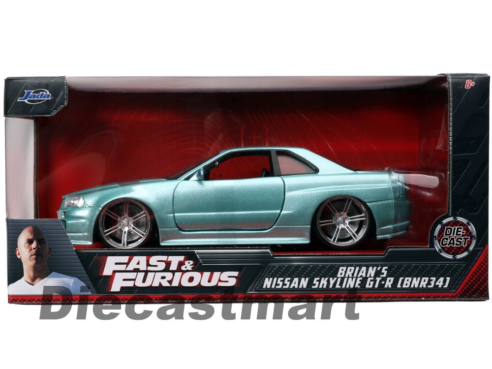 Jada Toys ブライアンニッサンスカイライン GT-R (BNR34) Jada 1:24 Fast And Furious Brian's Nissan Skyline GT-R