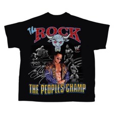 WWF The Rock Dwayne Johnson Peoples Champ Modern Vintage WWE Smack Down