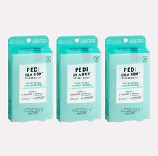 Voesh Pedi Deluxe 4 Steps PACK OF 3 - Eucalyptus Energy Boost
