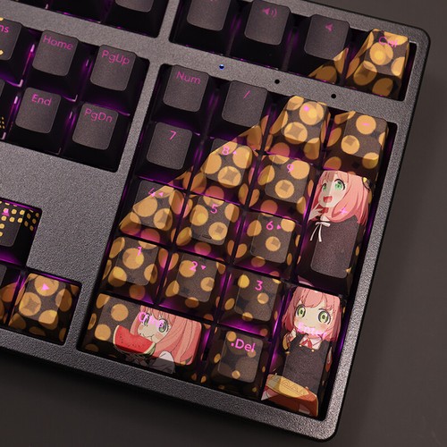 Anya Forger SPY×FAMILY Cartoon PBT Transparent Keycap Set Cherry MX 108 Keys - Picture 6 of 7