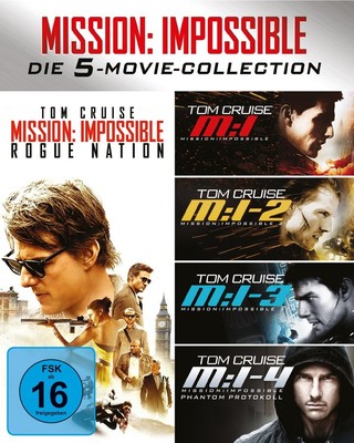 JON VOIGHT, TOM CRUISE - MISSION IMPOSSIBLE 1-5 SCHUBER 5 BLU-RAY NEU 