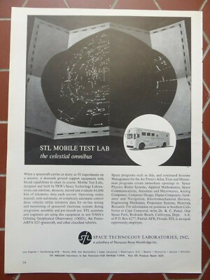 10/1960 PUB SPACE TECHNOLOGY LABORS MOBILES TESTLABOR TRW NASA USAF AD