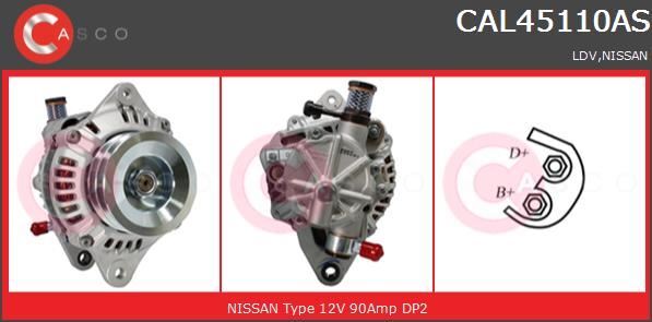 Alternateur Nissan Vanette Cargo 1.6 pour régler les pannes de batterie