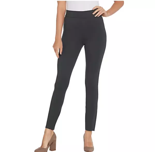 Spanx - Ponte Ankle- Length Leggings - Very Black - 1X