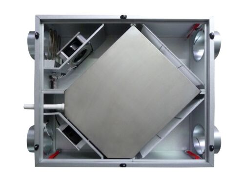 Impianto di ventilazione ventilazione soggiorno versione montaggio a soffitto scambiatore di calore a croce 300 m3/h - Foto 1 di 6