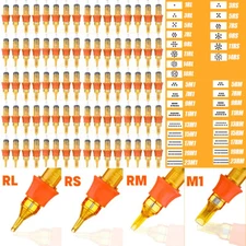 10-100Pcs New Disposable Tattoo Cartridge Needles Round Liner Shader RL RS RM M1