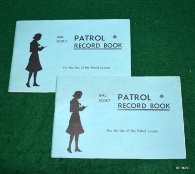 VINTAGE GIRL SCOUT - TWO 1957 PATROL RECORD BOOKS