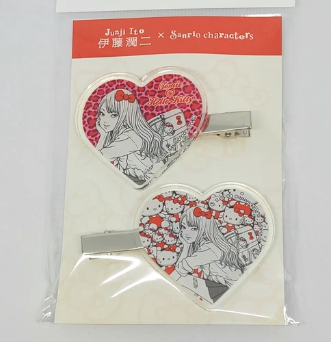 Junji Ito Sanrio Gal Tomie Hello Kitty Acrylic Hair Clip Pop up Store Limited