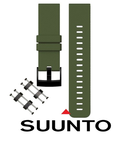 Nuevo 24 mm SUUNTO Core Correa de Goma Verde Oscuro Buzo Correa de Reloj Conjunto Adaptador PVD - Imagen 1 de 2