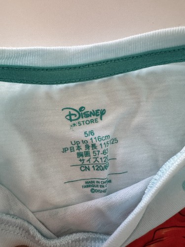 NWT Disney Store Ariel Pajamas 2 Piece Short Set Girl Size 5/6 - Picture 4 of 5