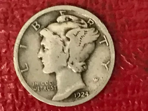 1924-D Silver Mercury Dime - PCGS AU Detail Cleaned - Better Date