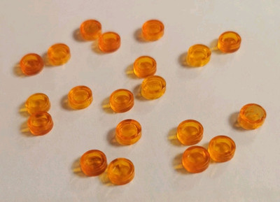 1xLEGO 98138, 4646865, 6274747, 6514197, Transparent Orange, Mint Condition  UK