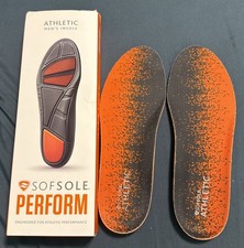 Sof Sole Perform Athletic Full Length Shoe Insoles Men Sz 9-10.5 New Open Box