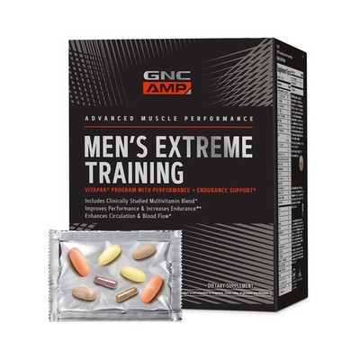GNC AMP Men s Extreme Training Vitapak Program, 5 Products in 1, Convenien