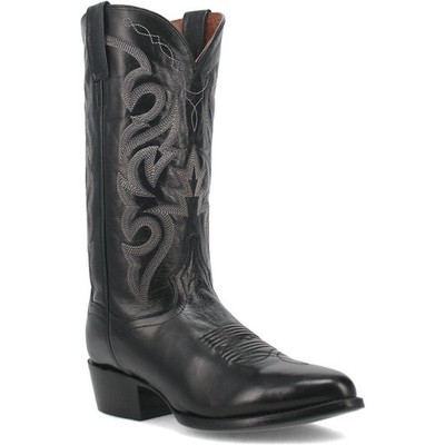 Dan Post Milwaukee Black Leather Round Toe Western Cowboy Boot (USA Men Size)