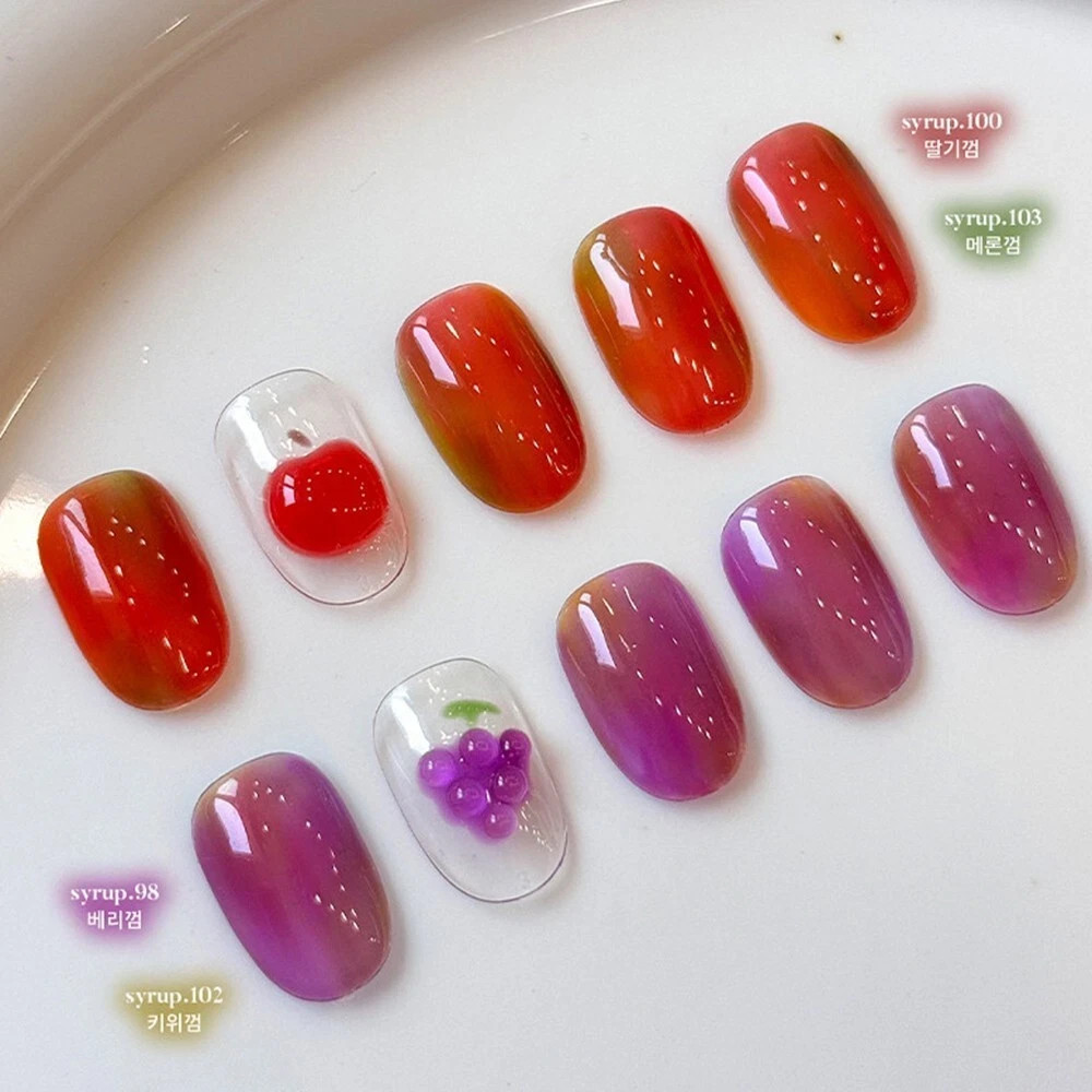 Yogurt Nail Chewing Gum Syrup Gel 10 Colors Set 8ml Korean Gel
