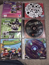 Sega Dreamcast Game Lot South Park Luv Shack 102 Dalmations World Series 2k1