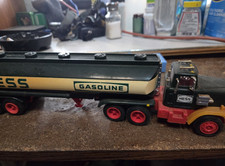 Hess Toy Tanker Truck Gas & Oil Green Yellow Red Black Pre-1980