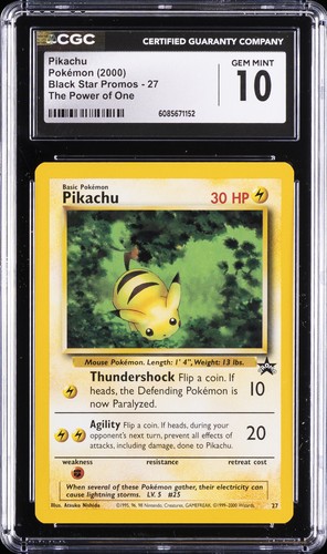 Pikachu graded CGC 10 for sale on eBay
