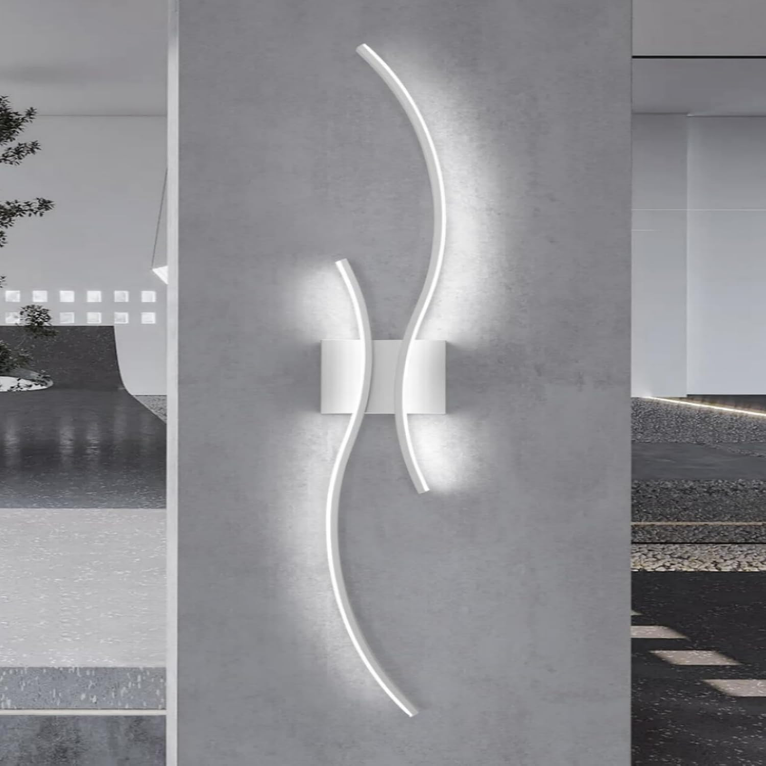 Applique LED Interno 27W 3000LM | Lampada a Muro Bianca Moderna