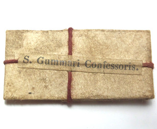 ANTIQUE RELIQUARY RELIQUE RELIC TO SAINT GUMMARUS CONFESSOR