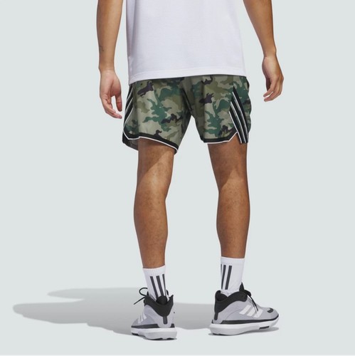 Adidas CrazyLite Pantaloncini Mimetici 7" Uomo Taglia Large Nuovi con etichette Verde - Foto 5 di 5