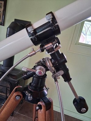 1969 TASCO 7TE-5 TELESCOPE with RARE CLOCK DRIVE in Very Nice