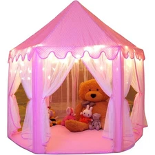Princess Play Tent for Girls Large Kids Playhouse Indoor Outdoor Star