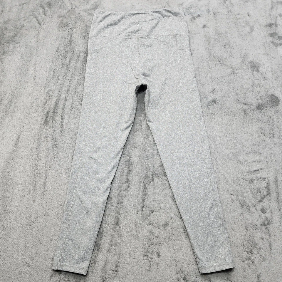 Pantalones Kryodan para mujer M gris tiro alto recortados bolsillos laterales entrenamiento gimnasio Foto 2 de 4