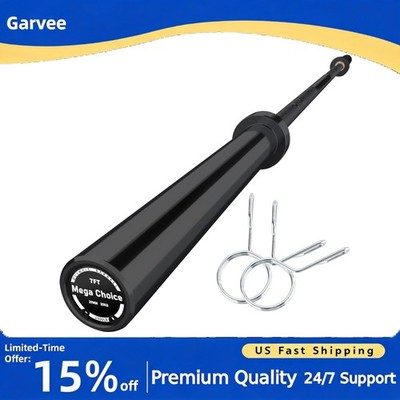Solid Steel 7ft Barbell Bar 1500LB Weight Capacity Strength Training Bar