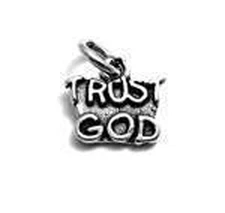 925 Sterling Silver Trust God Charm