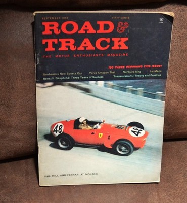 VTG Sep 1959  Road & Track Magazine Ferrari Manaco