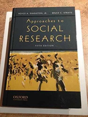 Approaches to Social Research - Hardcover, by Singleton Jr. Royce - Acceptable