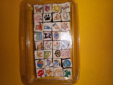 Mounted Rubber Stamp Lot - Mixed Background Designs, Animals Insects, Holidays