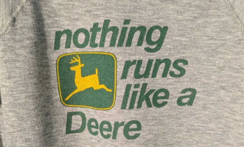 Sudadera vintage John Deere para hombre L Nothing Runs Like a Deere sudadera Foto 4 de 4