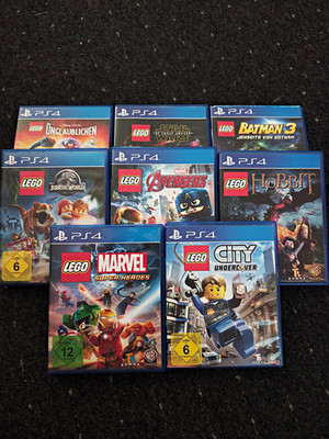 PS4 LEGO Spiele Paket 8x: Star Wars, Avengers, Batman 3, Jurassic World, Hobbit