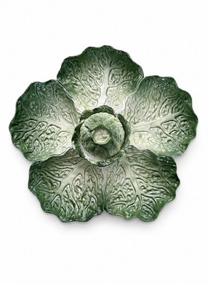 Cabbage Leaf Paris Royal Serving Tray Easter Serving Dish Lettuce Green with Lid