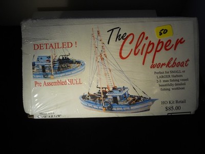 Model Tech Studios the Clipper kit S0073 2-3 man fishing boat HO scale