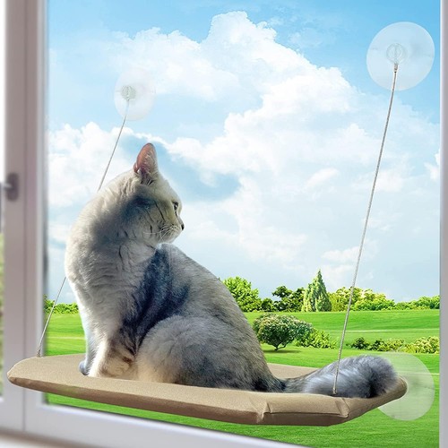 Cat Window Perch, Strong Suction Cups Easy Clean Safety Cat Hammock Window Seat - Picture 4 of 7