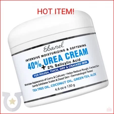 Ebanel Urea Cream 40% plus Salicylic Acid 2%, Foot Cream for Dry Cracked Heels F