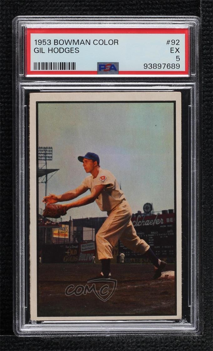 1953 Bowman Color Gil Hodges #92 PSA 5 HOF