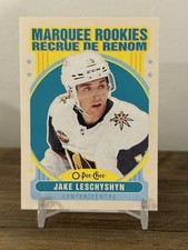 Jake Leschyshyn 2021-22 UD O-Pee-Chee Marquee Rookie Retro Card #629. rookie card picture