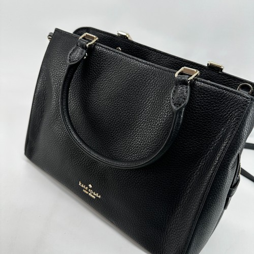 Bolso Cartera Kate Spade New York Leila Negro Para Mujer Cuero Bolsillos Internos - Imagen 2 de 14