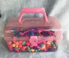 Pop-Arty Pop Snap Jewelry Beads Party Craft 480 Pieces Reusable For Kids  Case