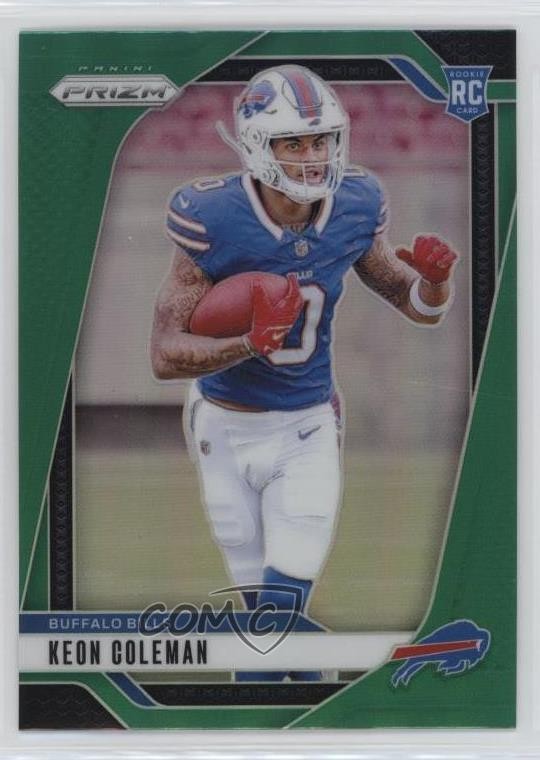 2024 Panini Prizm Rookies Green Prizm Keon Coleman #362 Rookie RC