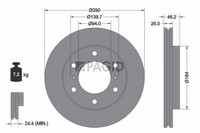 2X Bremsscheibe Pagid 54671NC FüR Mitsubishi Pajero 4 Van 4WD V83W V93W V98W