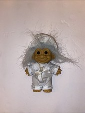 Vintage Russ Troll Doll Bedtime Sleep Pajamas Blue Hair Brown Eyes 7"
