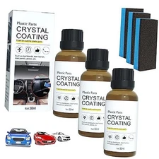 Crystal Coating for Car, Plastic Parts Refresher, Great Gloss Protection (3PCS) 