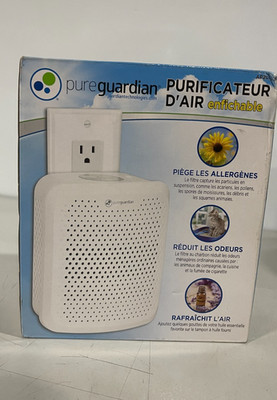 PureGuardian - Odor Eliminating Pluggable Allergen Air Purifier with Nightlight